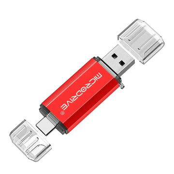 Compact 2-in-1 OTG Flash Drive | Type-C & Micro USB (4–128GB)
