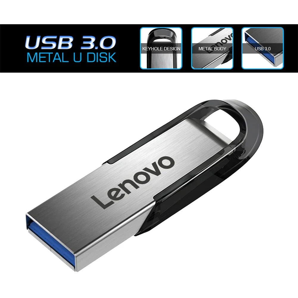 Lenovo Flash Drive 2TB USB 3.0 Mini High-Speed Metal Pen Drive
