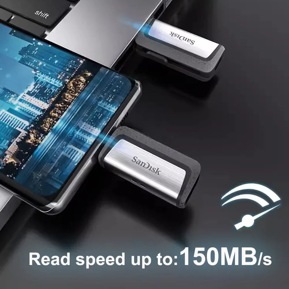 SanDisk Ultra Dual Drive USB 3.1 Type-C 256GB U Disk USB Flash Drive 64GB OTG 128GB